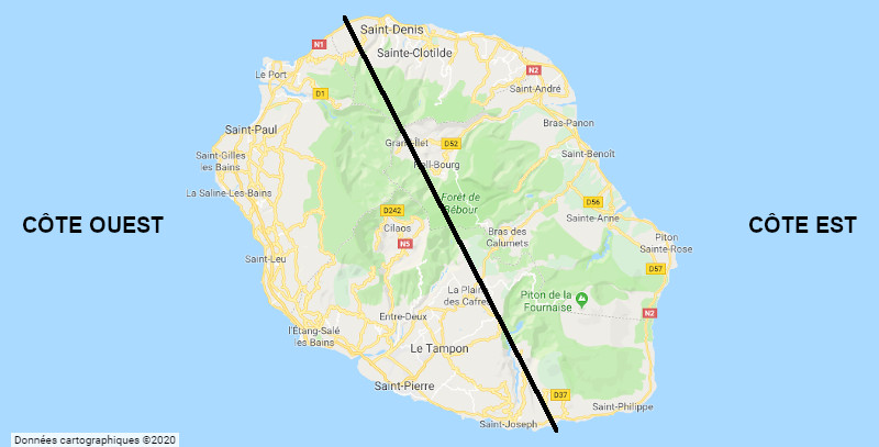 Les Sept Sens De La Reunion Aller sur la côte NORD/OUEST ou SUD/EST de la Réunion ? L'idéal...
